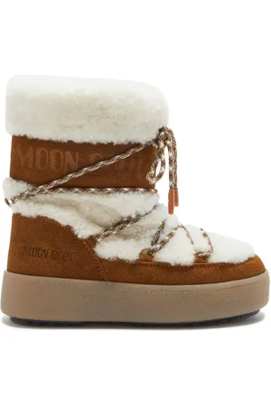 Moon Boot Fårskinnsstövlar med logotyp