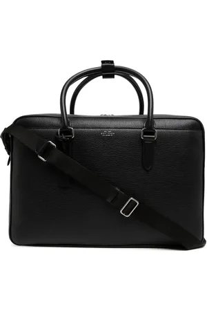 SMYTHSON Weekendväska i läder med logotypstämpel