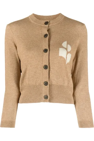 Marant Etoile Newton intarsiastickad kofta med logotyp