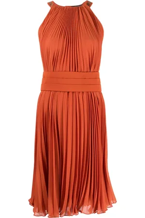 Max Mara ärmlös plisserad klänning