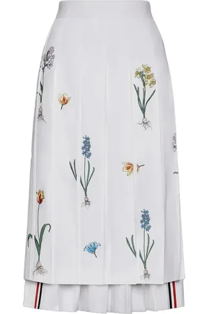 Thom Browne Midikjol med blomsterbrodyr