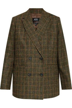 A.P.C. Rutig dubbelknäppt blazer