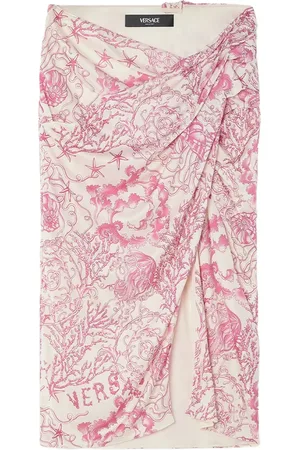 VERSACE Underwater Barocco draperad kjol