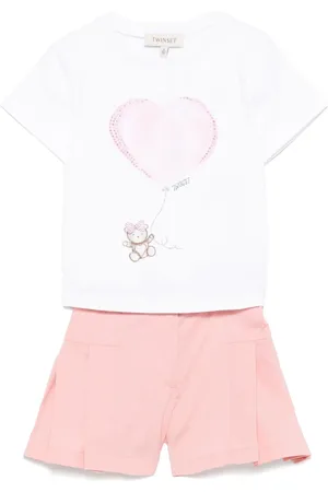 Twin-Set Set med shorts med illustrationstryck