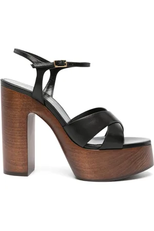 Saint Laurent Bianca lädersandaler 125 mm