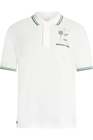 Lacoste Pikétröja med broderad slogan