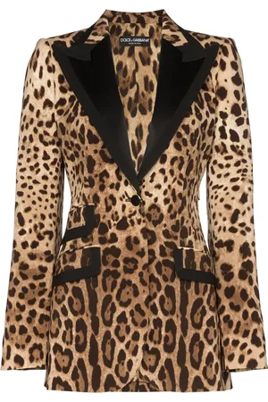 Dolce & Gabbana Leopardmönstrad skräddad blazer