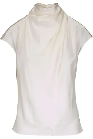 VERONICA BEARD Draperad satinblus