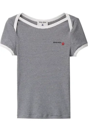 Miu Miu X Petit Bateau randig t