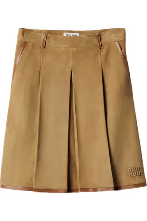 Miu Miu Suede pleated skirt
