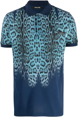 Roberto Cavalli Leopardmönstrad pikétröja