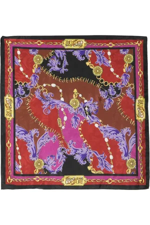 VERSACE Blommig sidensjal