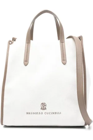 Brunello Cucinelli Totebag med broderad logotyp