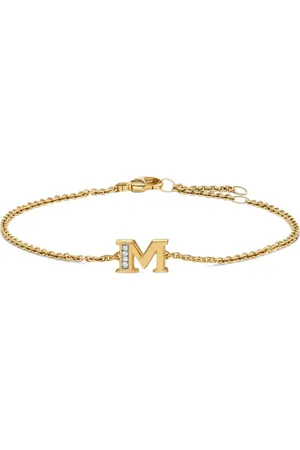 David Yurman Petite Pavé Initial diamantarmband i 18K gult guld