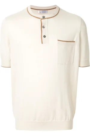 Brunello Cucinelli Henley stickad t