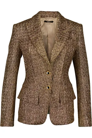 Tom Ford Enkelknäppt tweedblazer