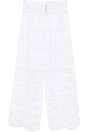 ERMANNO SCERVINO Byxor med engelsk brodyr