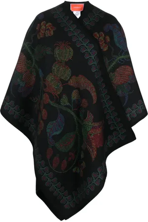 La DoubleJ Poncho med botaniskt tryck