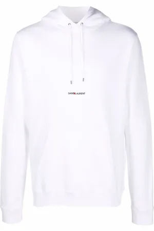 Saint Laurent Hoodie med logotyp