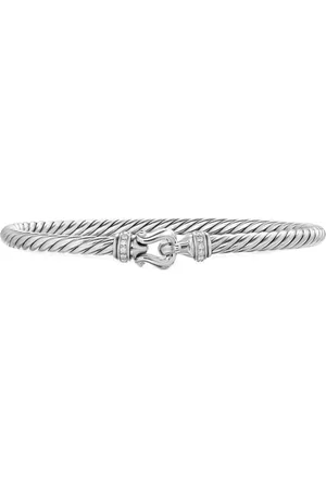 David Yurman Cable Flex diamantarmband i sterlingsilver