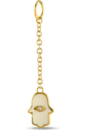 Aaron Basha Hamsa diamantberlock i 18K gult guld