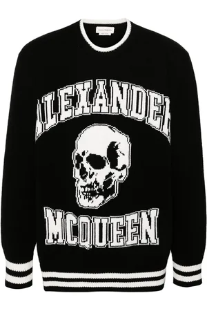 Alexander McQueen Pikétröja med intarsiastickad logotyp