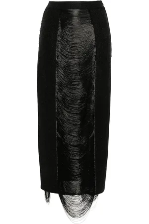 Alexander McQueen Kjol med fransar och paneler