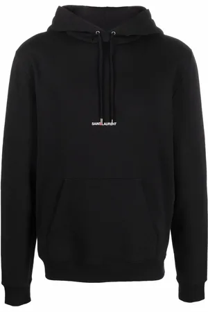 Saint Laurent Hoodie med logotyp