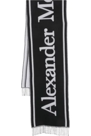 Alexander McQueen Intarsiastickad halsduk med logotyp