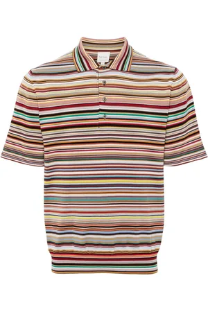 Paul Smith Regnbågsrandig pikétröja