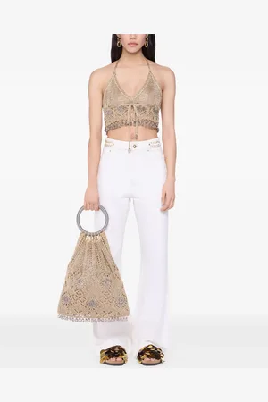 Paco rabanne Pärlad virkad totebag