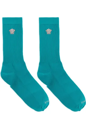 VERSACE Medusa ribbade strumpor med brodyr