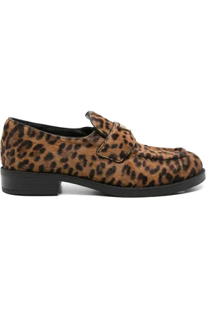 Prada Läderloafers med logotyp