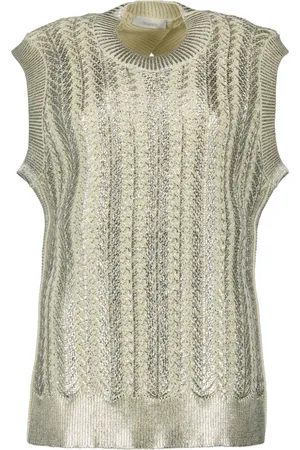 Paco rabanne Strukturstickad ärmlös topp