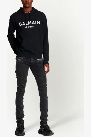 Balmain Hoodie med logotyp
