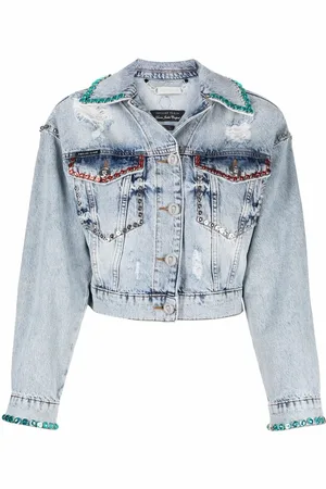 Philipp Plein Strassprydd jeansjacka