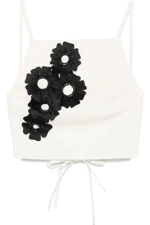 Msgm Topp med blomapplikation