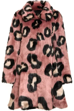 Unreal Fur La Farfalla jacka med leopardmotiv