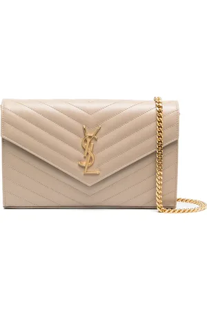 Saint Laurent Classic Cassandre plånbok med kedja