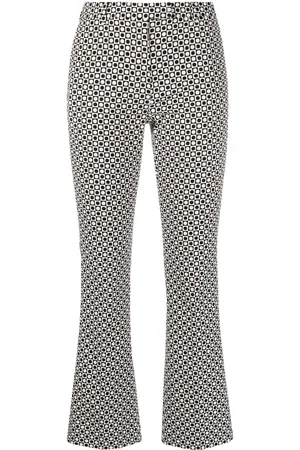 Max Mara Finbyxor i geometrisk jacquard
