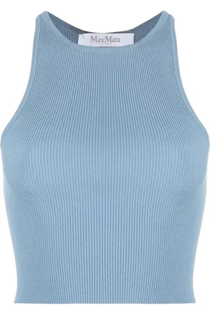 Max Mara Stickat linne med brottarrygg