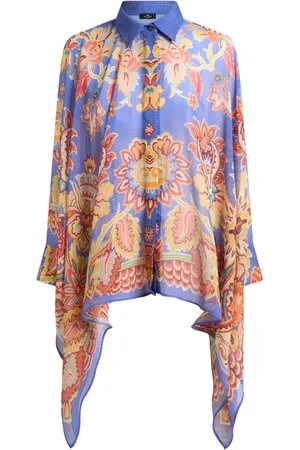 Etro Blommig ponchoskjorta