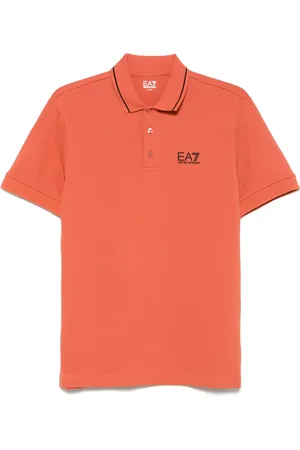 EA7 Pikétröja med vävd detalj