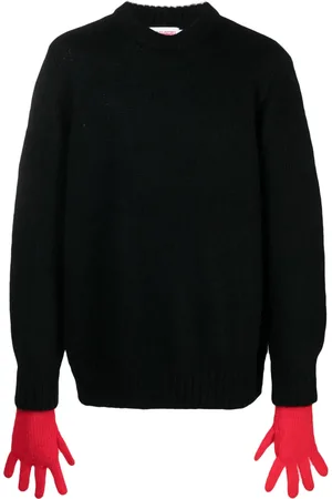 Charles Jeffrey Loverboy Våffelstickad tröja med handskärm