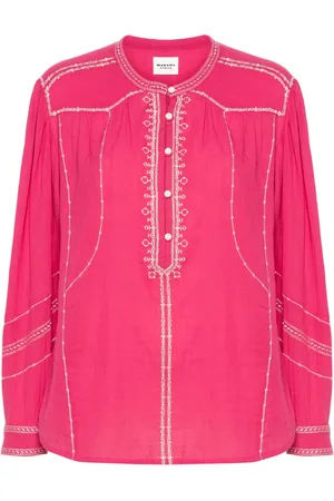 Marant Etoile Pelson sidenblus med broderad detalj