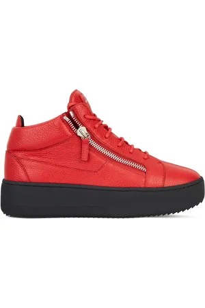 Giuseppe Zanotti Kriss träningsskor i kornigt läder
