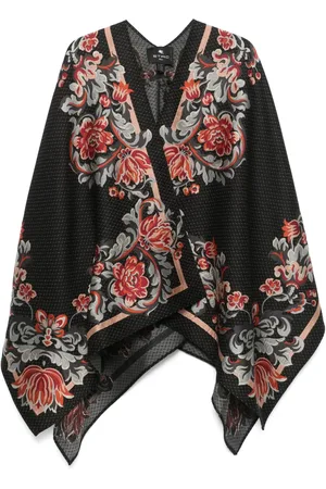 Etro Cape i blommig brodyr