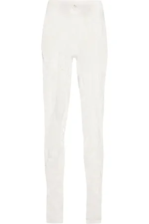BLUMARINE Perforerade leggings i jersey