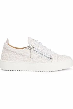 Giuseppe Zanotti Gail lädersneakers med monogram