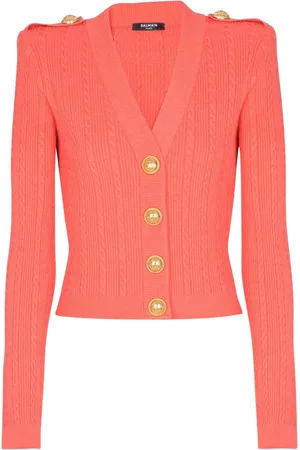 Balmain Kabelstickad cardigan